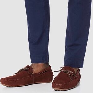 Find Men's Arland Driver Loafer in a burgundy or red suede color.